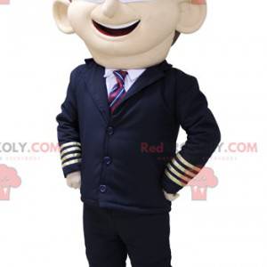 Vliegtuig piloot mascotte. Luchtvaartmaatschappij piloot